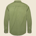 Slim Fit Twill Western Shirt - Olive Drab - RRL - STAG Provisions - Tops - L/S Woven - Solid
