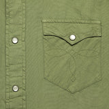 Slim Fit Twill Western Shirt - Olive Drab - RRL - STAG Provisions - Tops - L/S Woven - Solid