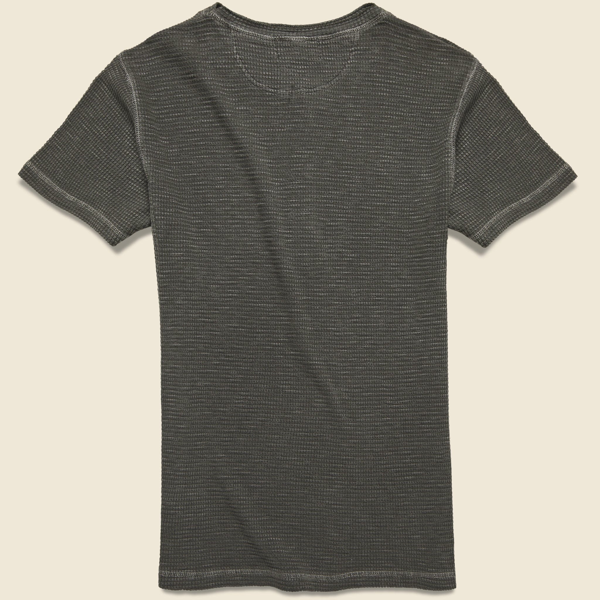 Waffle-Knit Henley - Faded Black - RRL - STAG Provisions - Tops - S/S Knit