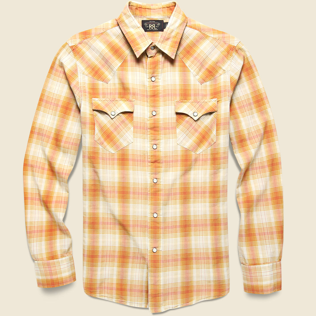 RRL Buffalo Western Shirt - Sunset Orange