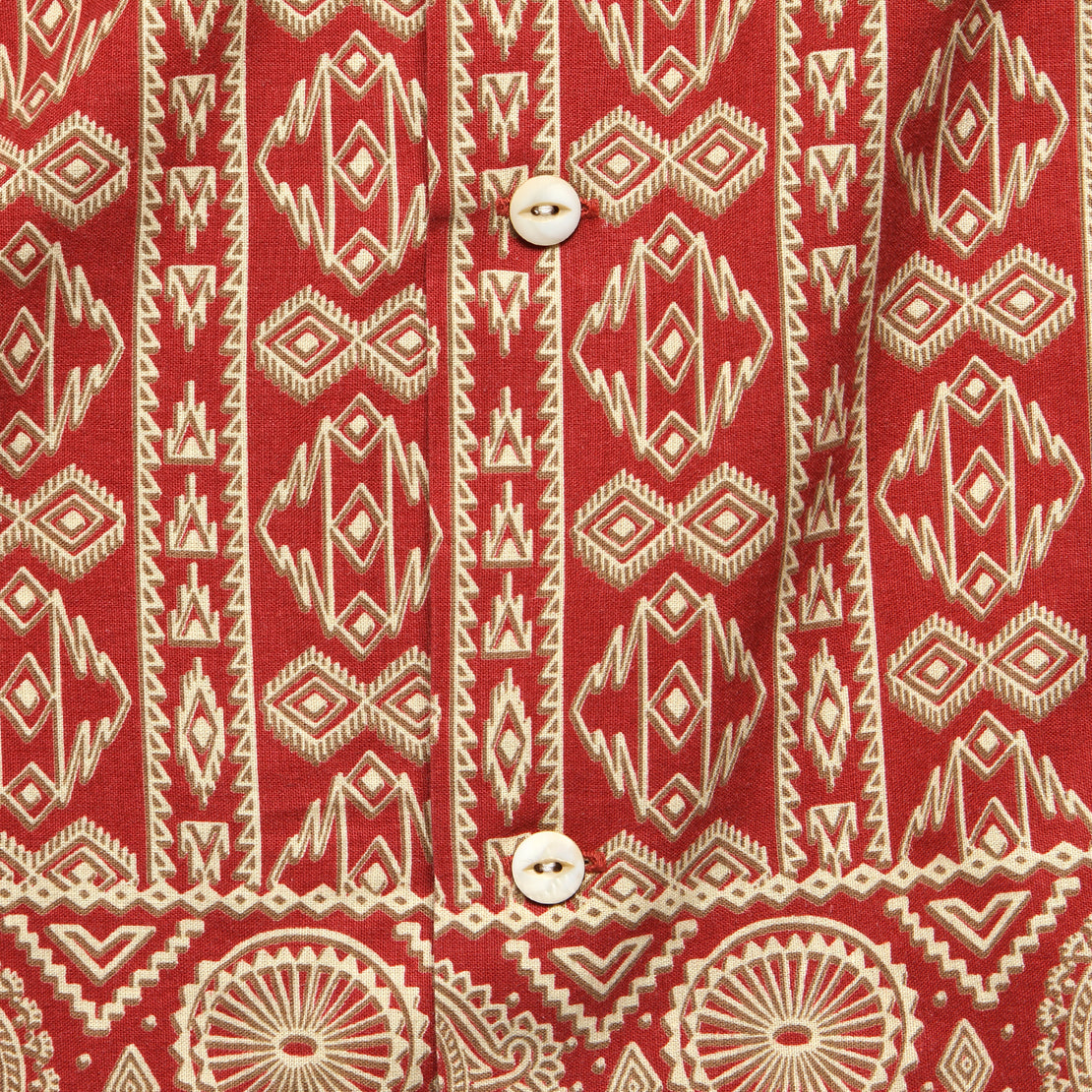 2 Pocket Camp Shirt - Red/Tan - RRL - STAG Provisions - Tops - S/S Woven - Other Pattern