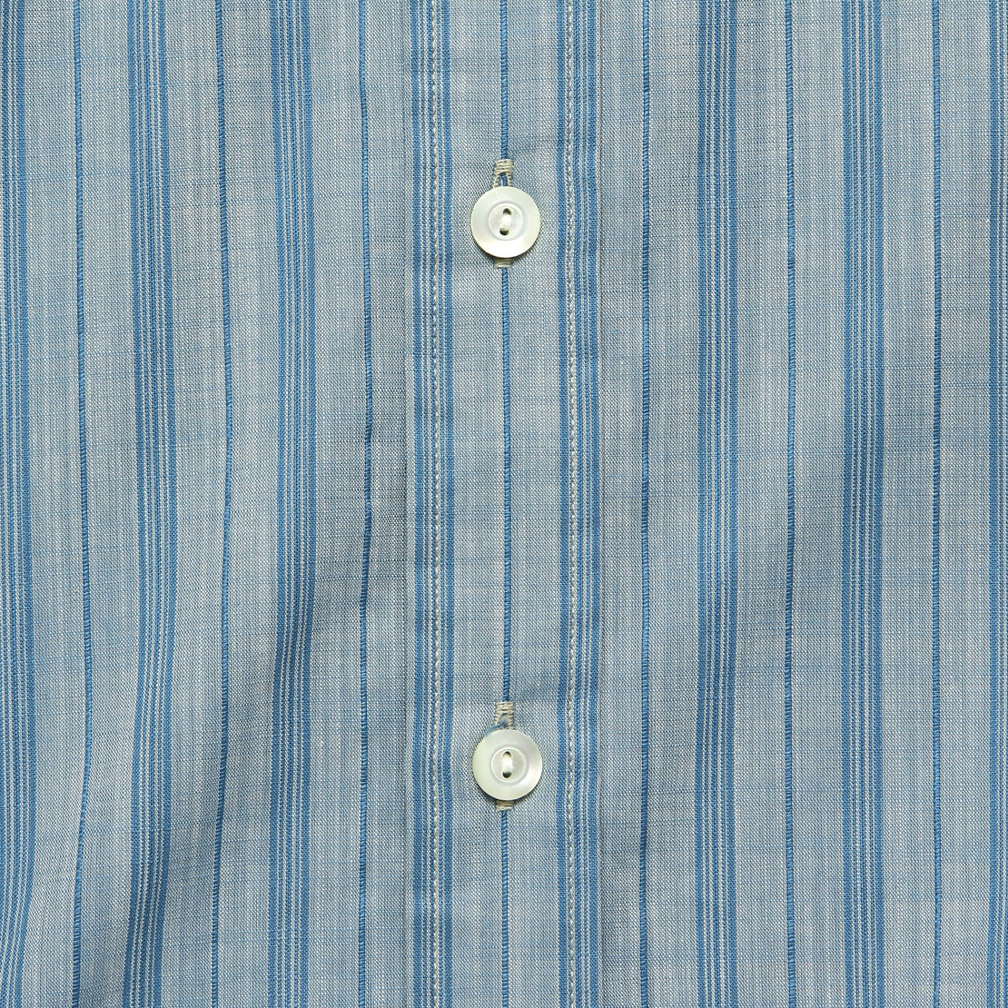 Slim Fit Striped Dobby Shirt - Vintage Blue - RRL - STAG Provisions - Tops - L/S Woven - Stripe