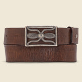 Hawkins Belt - Brown/Vintage Silver - RRL - STAG Provisions - Accessories - Belts
