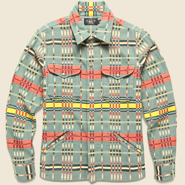 Brown Bear Overshirt in Creme Navy – Blue Owl Workshop