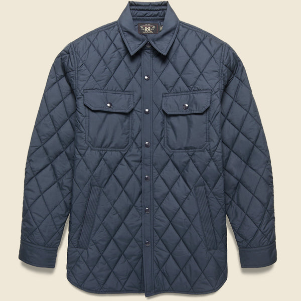 Knox Quilted CPO Shirt- Navy
