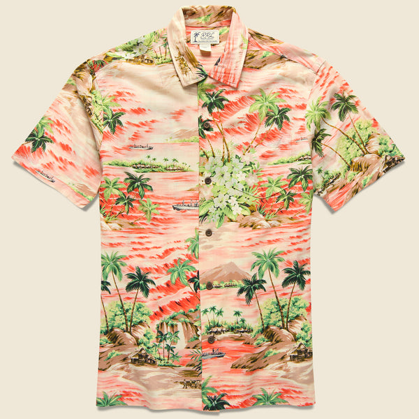 Aloha Camp Shirt - Coral