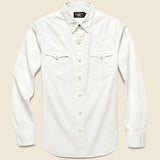 Lightweight Slim Fit Western Shirt - White - RRL - STAG Provisions - Tops - L/S Woven - Solid