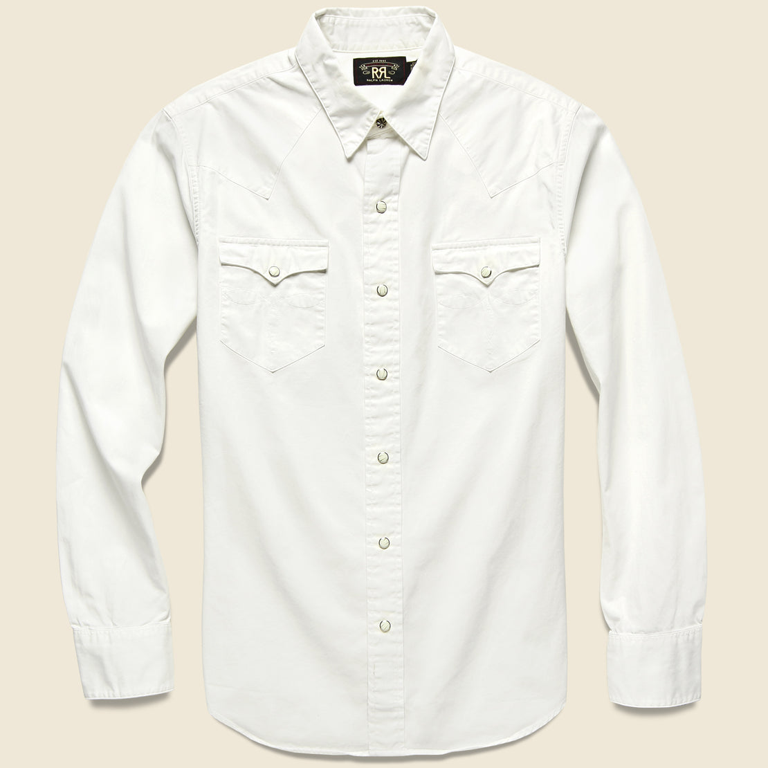 RRL Lightweight Slim Fit Western Shirt - White