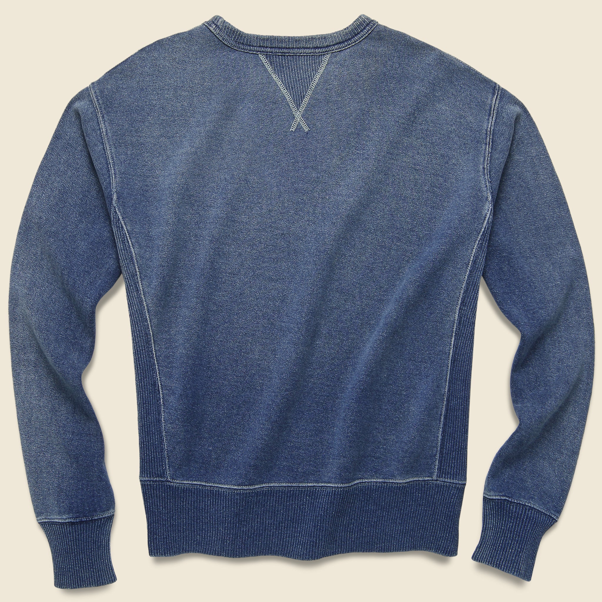 French Terry Sweatshirt - Washed Indigo - RRL - STAG Provisions - Tops - Fleece / Sweatshirt