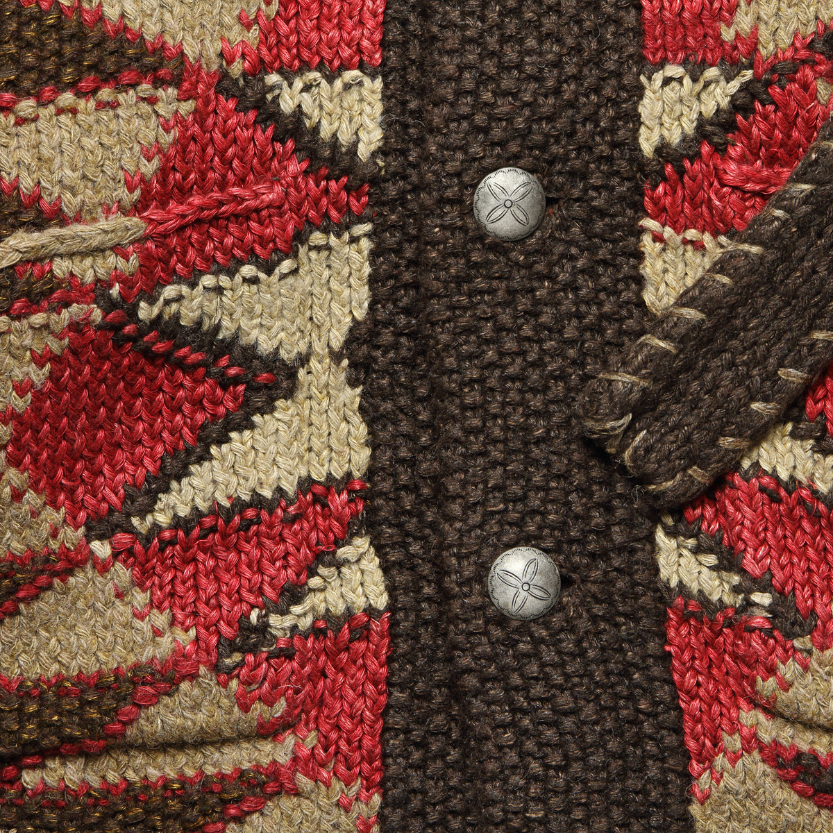 Hand-Knit Ranch Cardigan - Brown Hand-Knit Ranch Cardigan - Brown