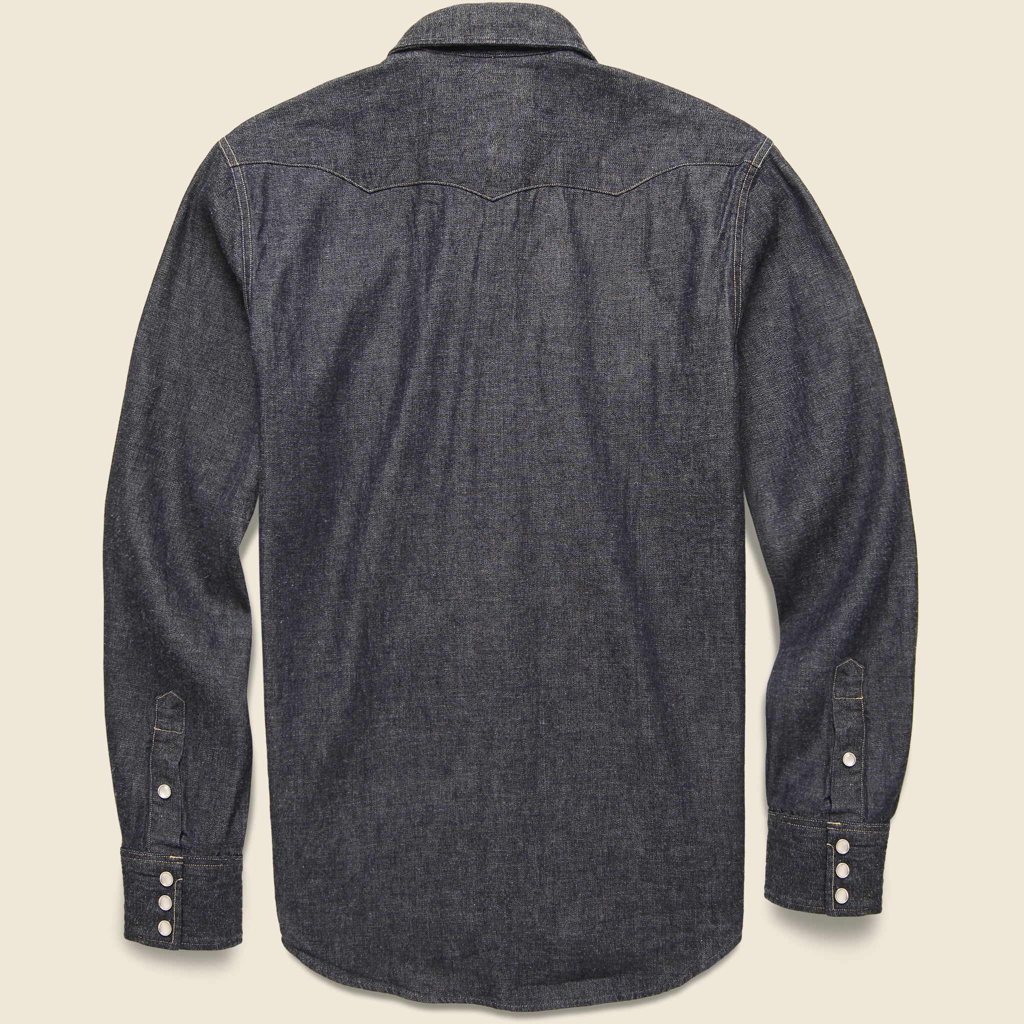 Slim Fit Denim Western Shirt - Rinse - RRL - STAG Provisions - Tops - L/S Woven - Solid