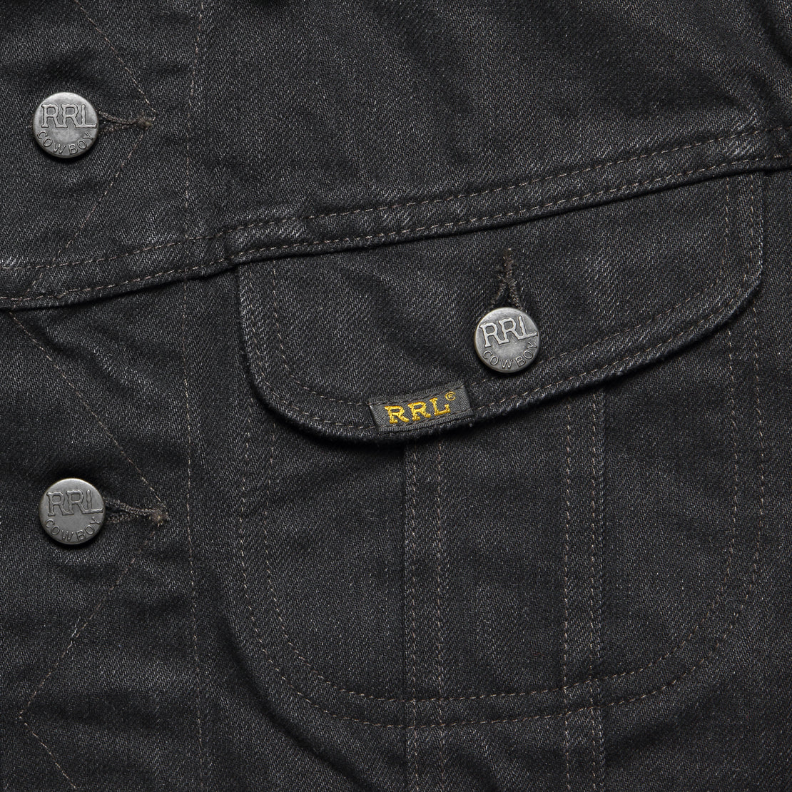 Lot 271 Trucker Jacket - Worn In Black - RRL - STAG Provisions - Outerwear - Coat / Jacket
