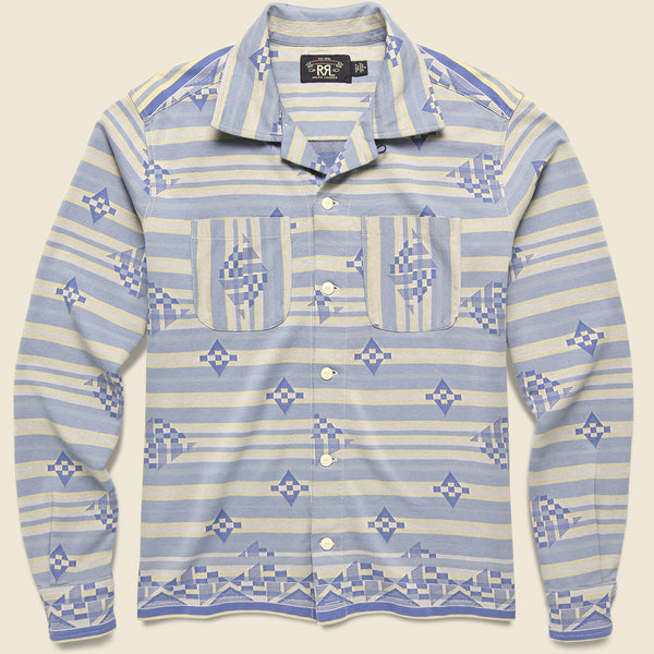 Jacquard Jersey Camp Shirt - Natural/Multi