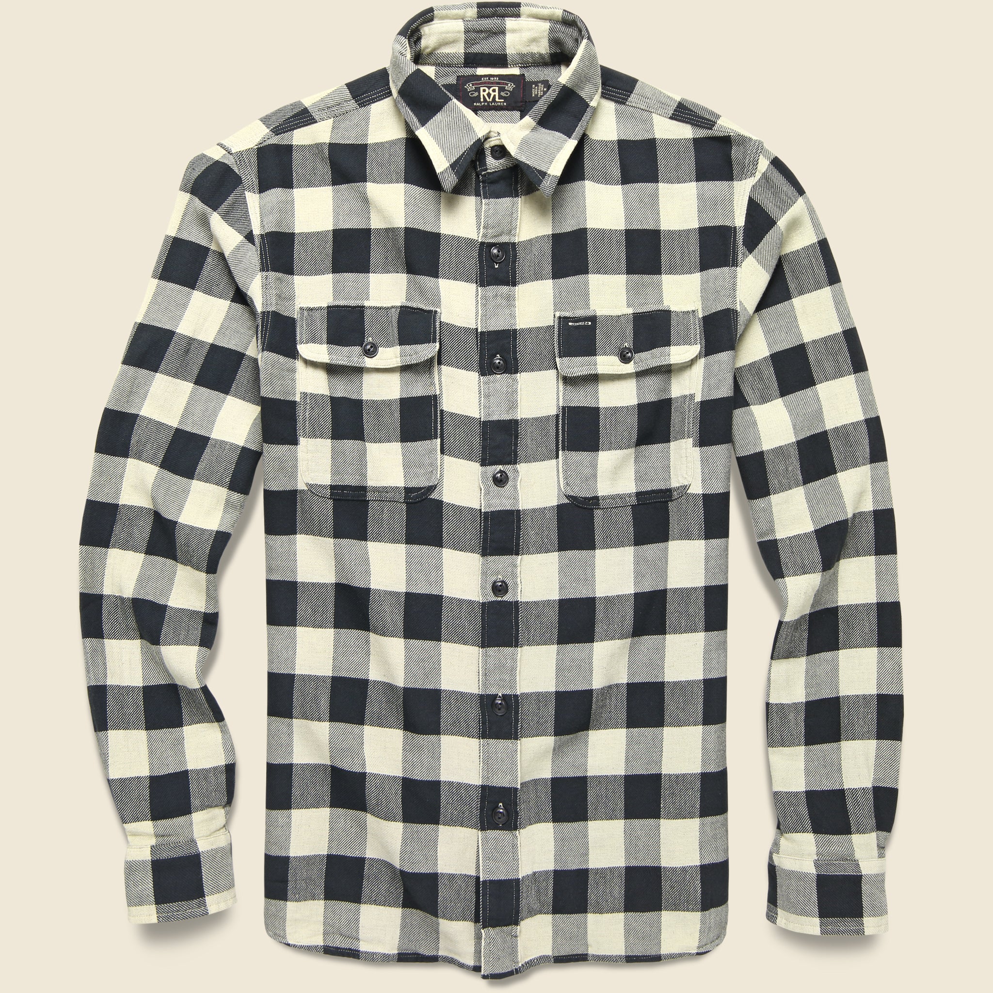 Matlock Workshirt - Black/Cream - RRL - STAG Provisions - Tops - L/S Woven - Plaid