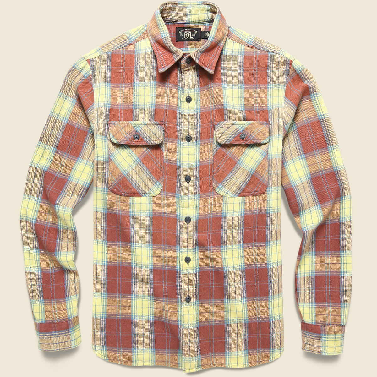 Plaid Twill Matlock Workshirt - Red/Yellow