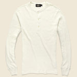 Waffle-Knit Henley - Paper White - RRL - STAG Provisions - Tops - L/S Knit