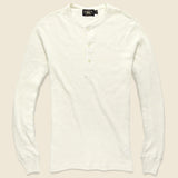 Waffle-Knit Henley - Paper White - RRL - STAG Provisions - Tops - L/S Knit