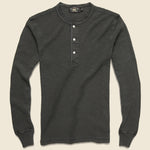 Waffle-Knit Henley - Faded Black - RRL - STAG Provisions - Tops - L/S Knit
