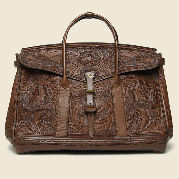 RRL - Hand-Tooled Leather Pecos Duffle Bag