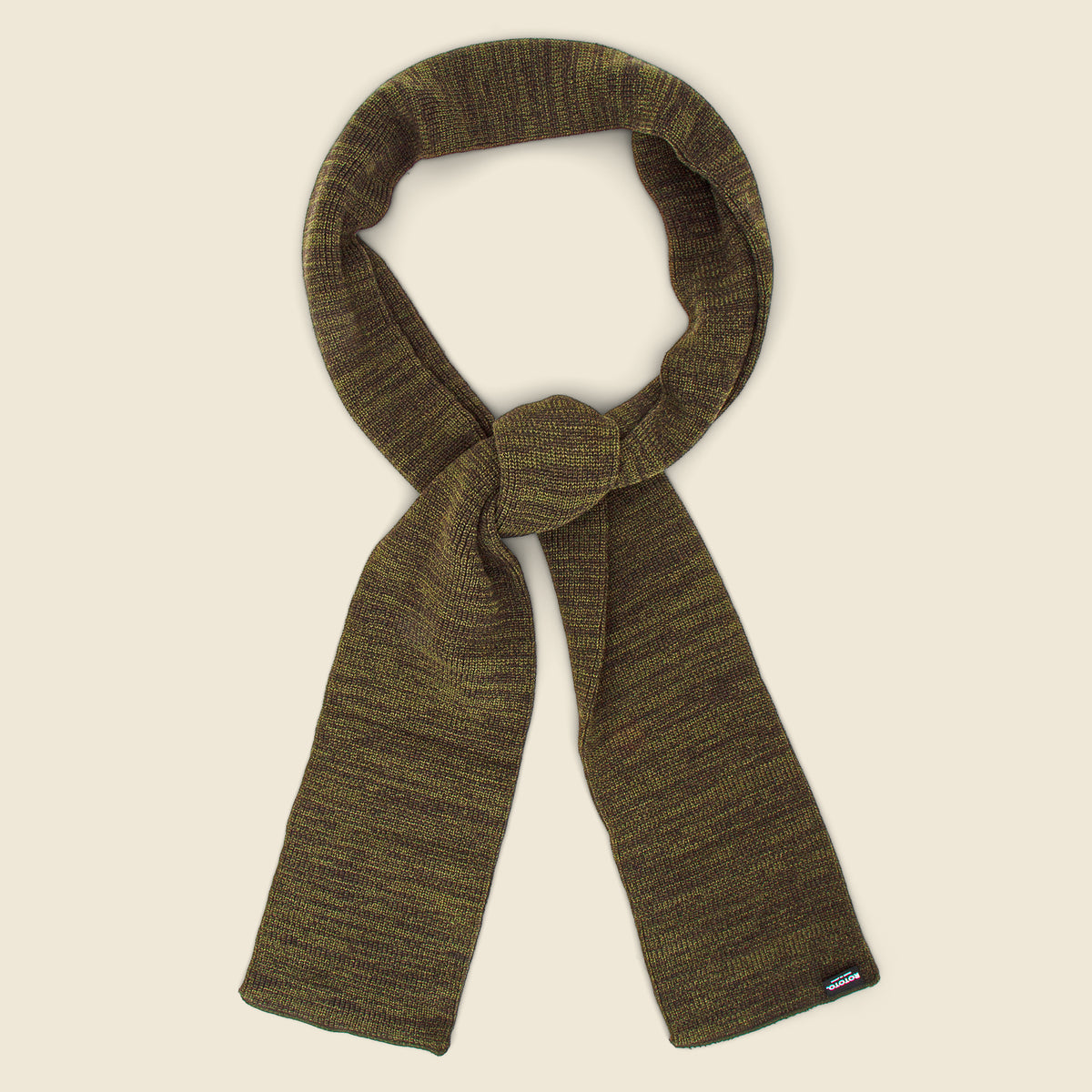 Contemporary Solid Olive Green Acrylic Winter Scarf