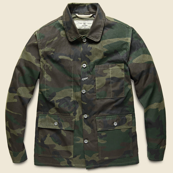 Waxed Field Jacket - Olive Camo