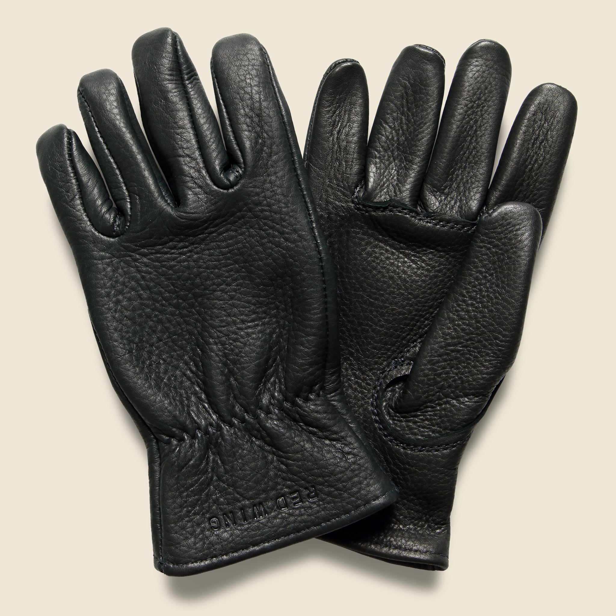 Buckskin Unlined Gloves - Black Buckskin Unlined Gloves - Black