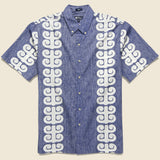 Stack A Tapa Shirt - Twilight Blue - Reyn Spooner - STAG Provisions - Tops - S/S Woven - Other Pattern