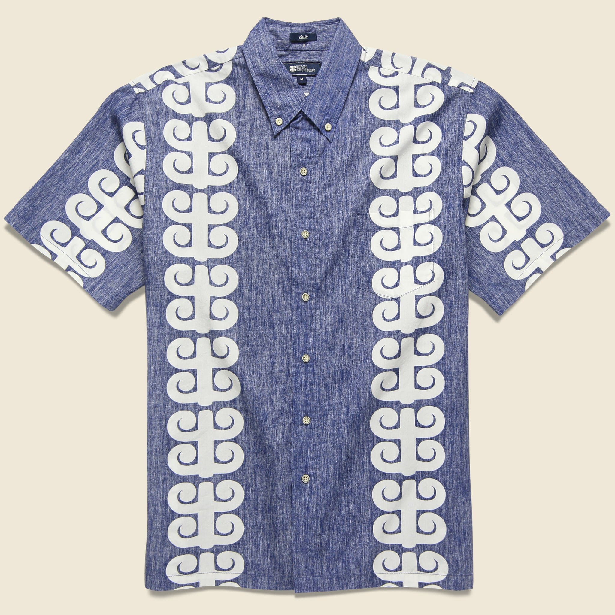 Stack A Tapa Shirt - Twilight Blue - Reyn Spooner - STAG Provisions - Tops - S/S Woven - Other Pattern