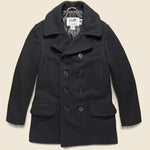 Melton Wool Peacoat - Navy - Schott - STAG Provisions - Outerwear - Coat / Jacket