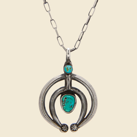 Naja Pendant Necklace - Sterling Silver/Turquoise