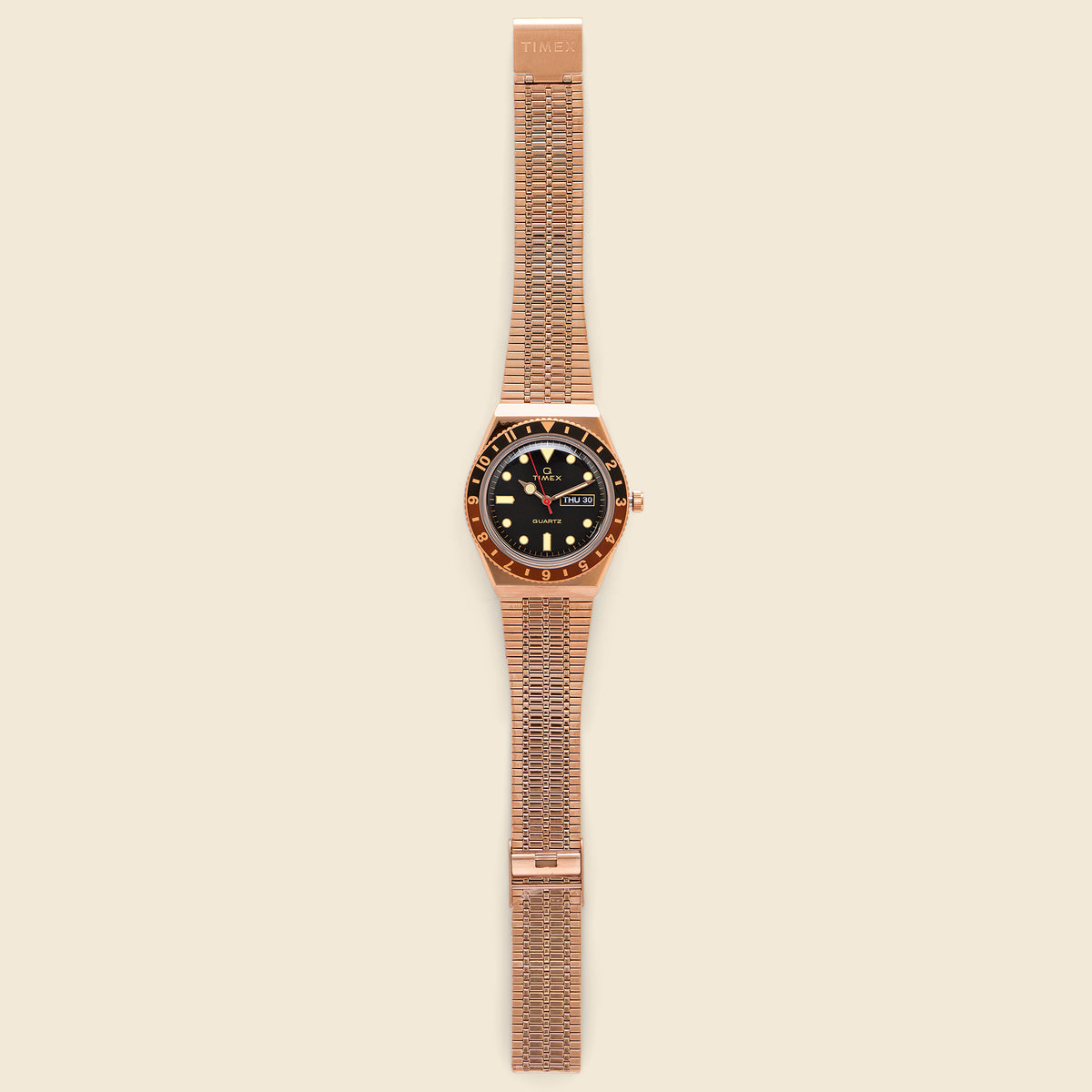 【美品】TIMEX Q ローズゴールド 38mm クォーツ Q Stainless Steel Watch 38mm - Rose Gold Tone/Black