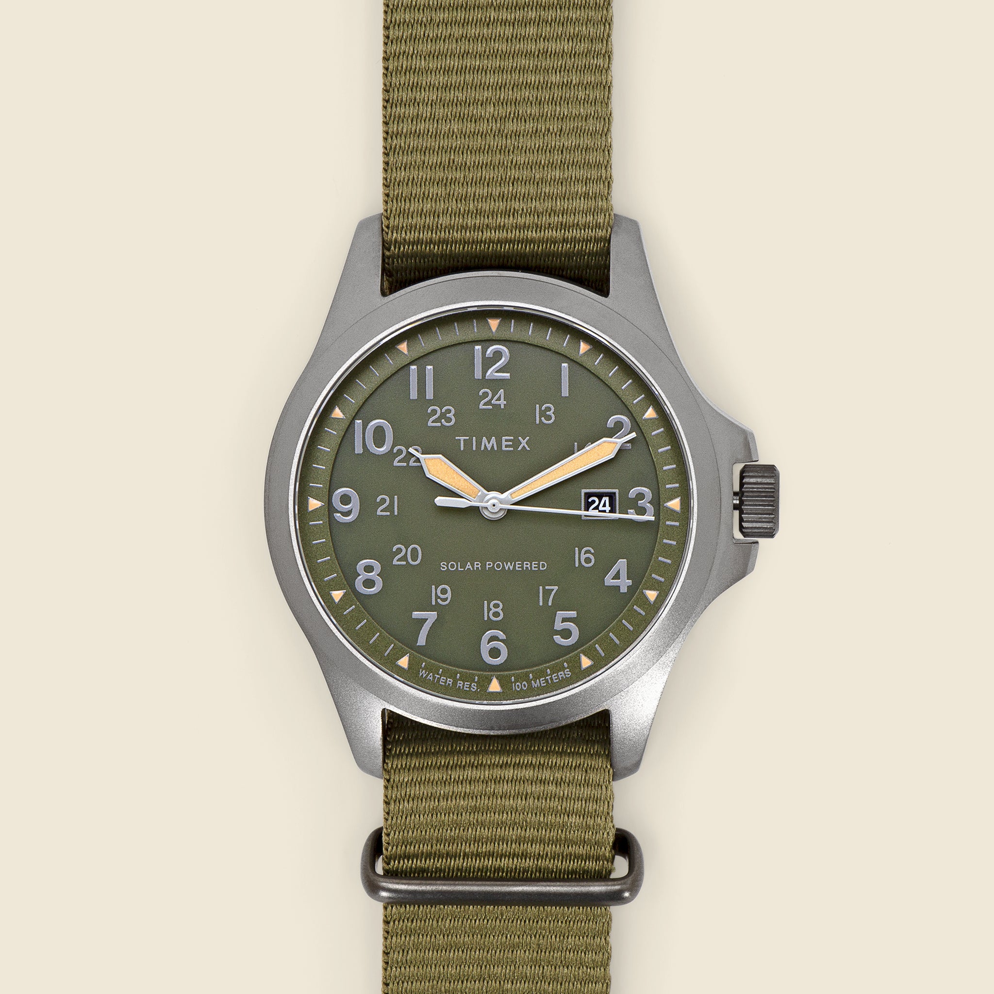 Expedition North Field Post Solar Watch 41mm Green/Green Fabric