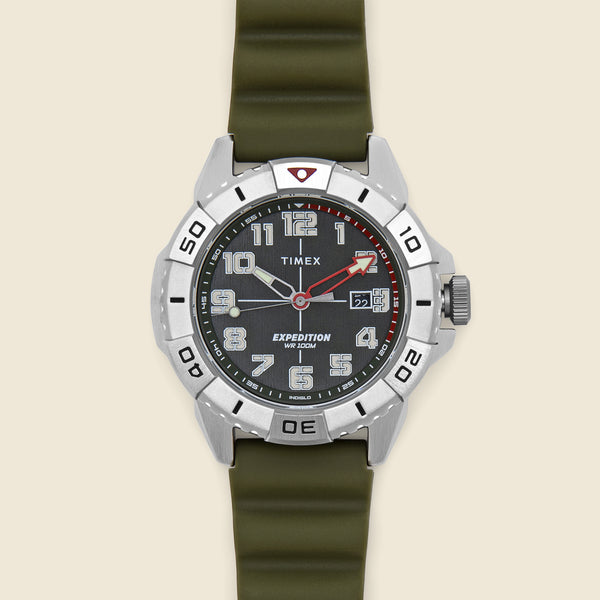 LOKEKE Cinturino Silicone 20 Mm Per Timex Expedition/Weekender – Morbido E Regolabile, Colore Nero