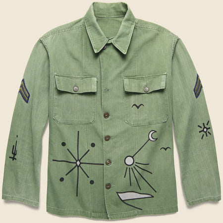 Vintage Combat Overshirt - Desert Longhorn Skull