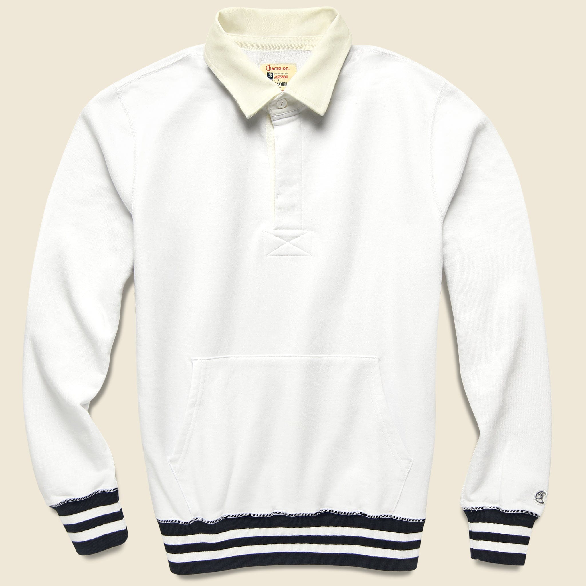 Todd Snyder + Champion - Rugby Sweatshirt - White - Todd Snyder - STAG Provisions - Tops - Fleece / Sweatshirt