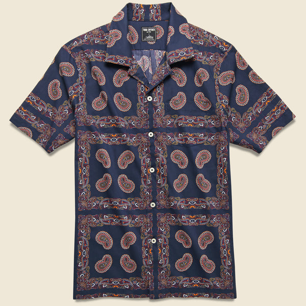 Bandana Camp Shirt - Navy