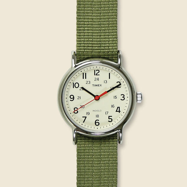 Weekender Nylon Strap Watch 38mm Green/Cream