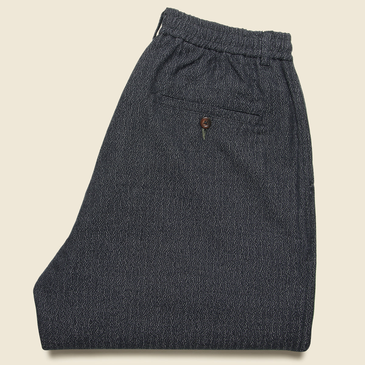 Kharma Cotton Pleated Track Pant - Black