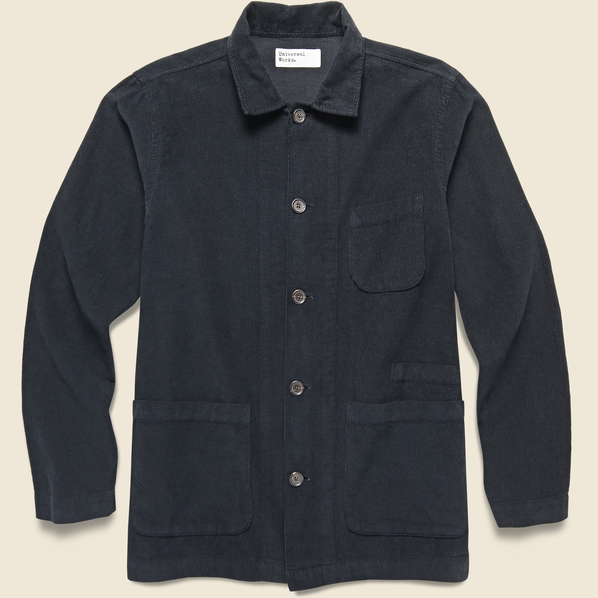 Bakers Overshirt - Black Fine Cord - Universal Works - STAG Provisions - Tops - L/S Woven - Overshirt