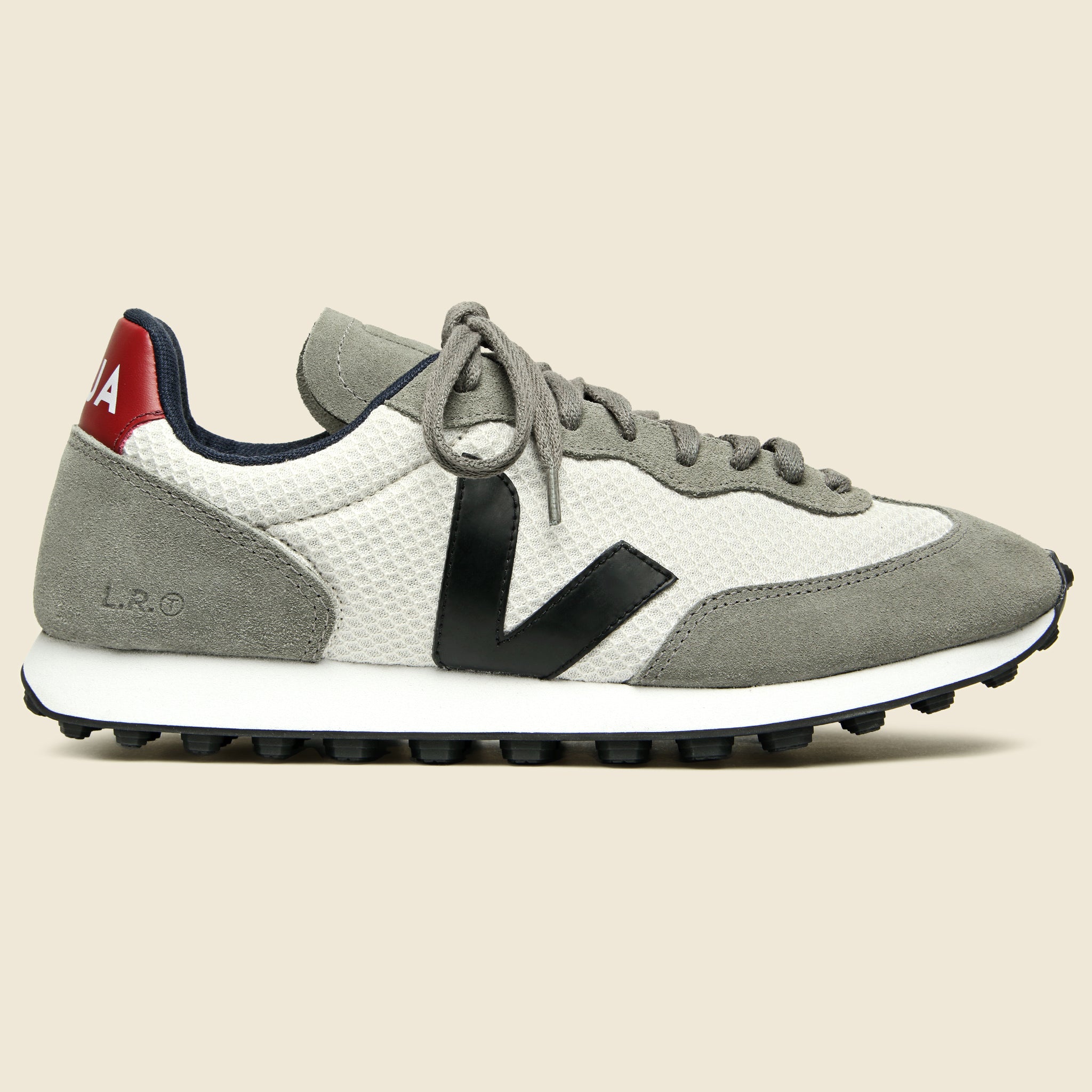 Rio Branco Hexamesh Sneaker Gravel Black Marsala