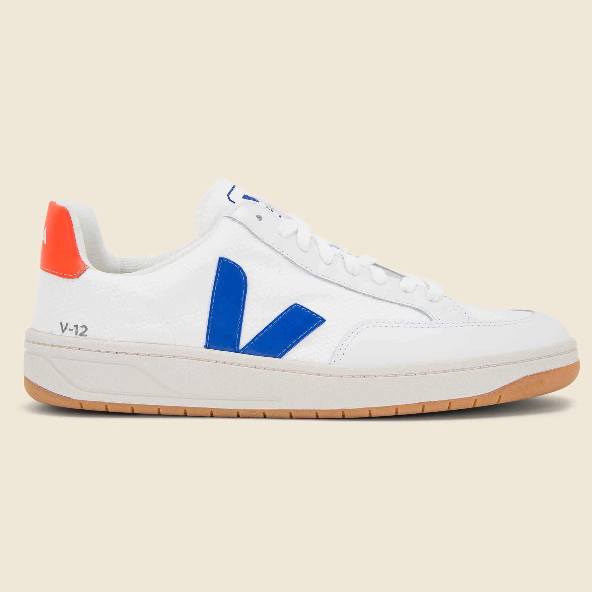 V-12 Mesh Sneaker White/Indigo/Orange Fluo - Main Image