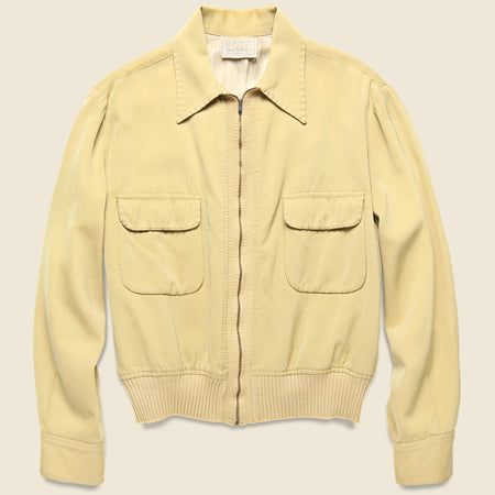 Sam Solomon Silk/Wool Bomber - Pale Yellow