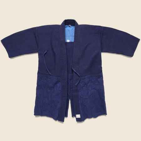 Sashiko Quilted "Cow Boy" Kendo Jacket - Dark Indigo