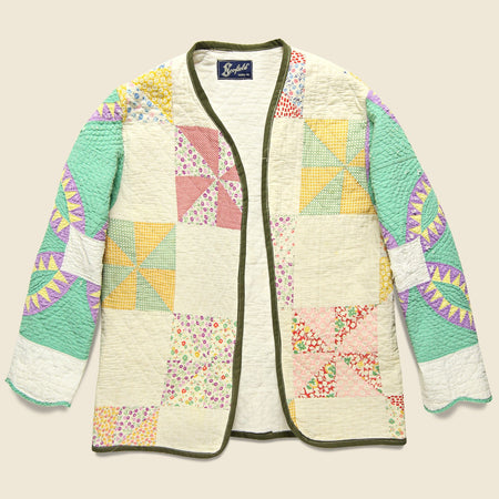 Scofield Ditsy Flower Box Quilt Kimono - Multi