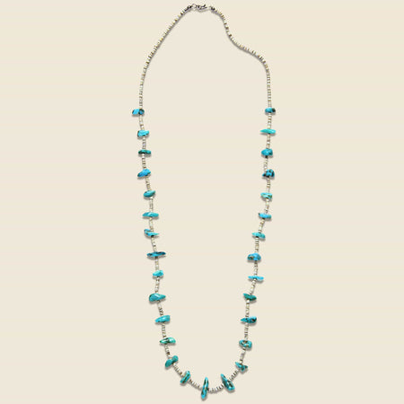 Turquoise & Heishe Shell Necklace