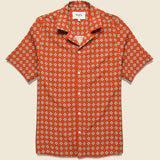 Didcot Shirt - Amalfi Red - Wax London - STAG Provisions - Tops - S/S Woven - Other Pattern