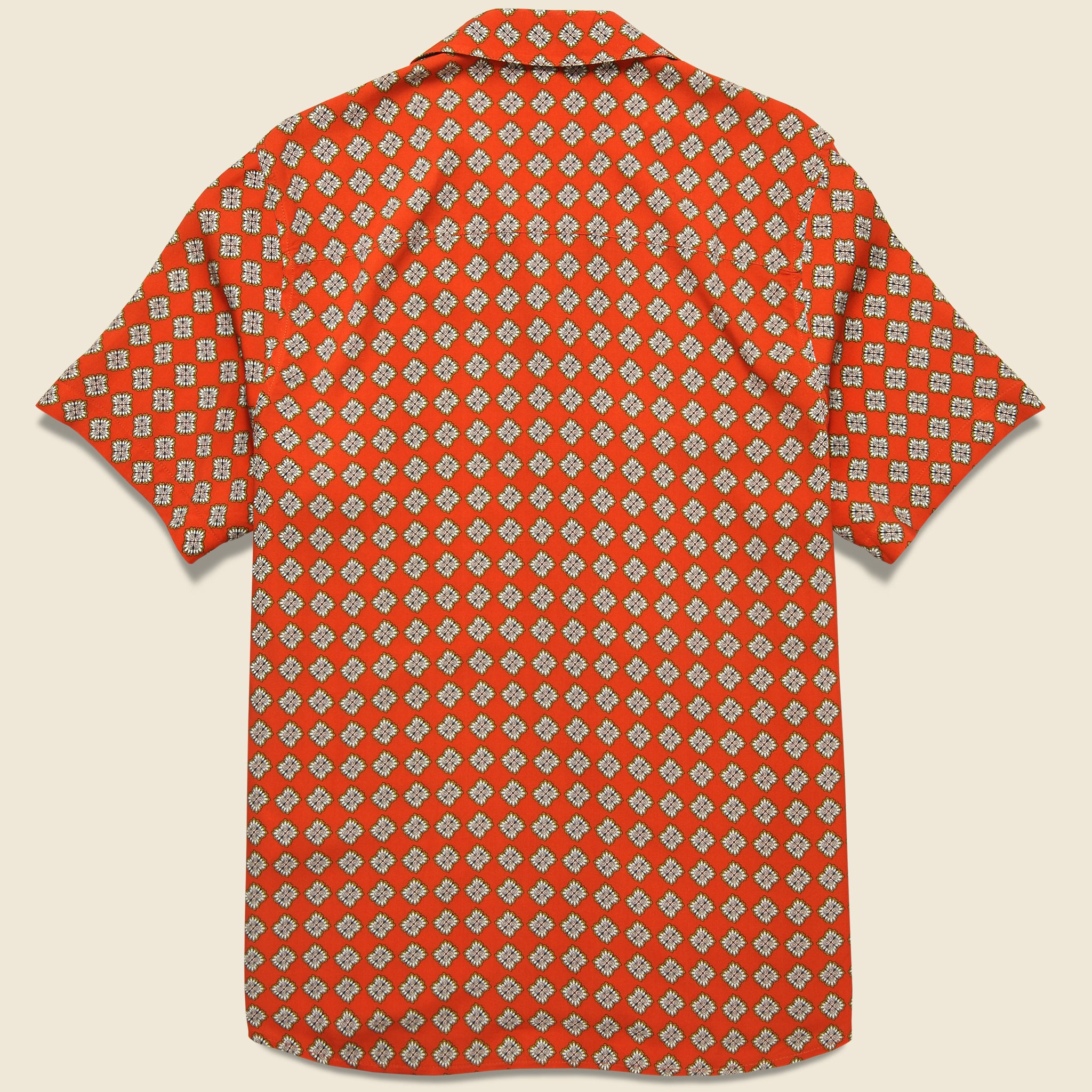 Didcot Shirt - Amalfi Red - Wax London - STAG Provisions - Tops - S/S Woven - Other Pattern