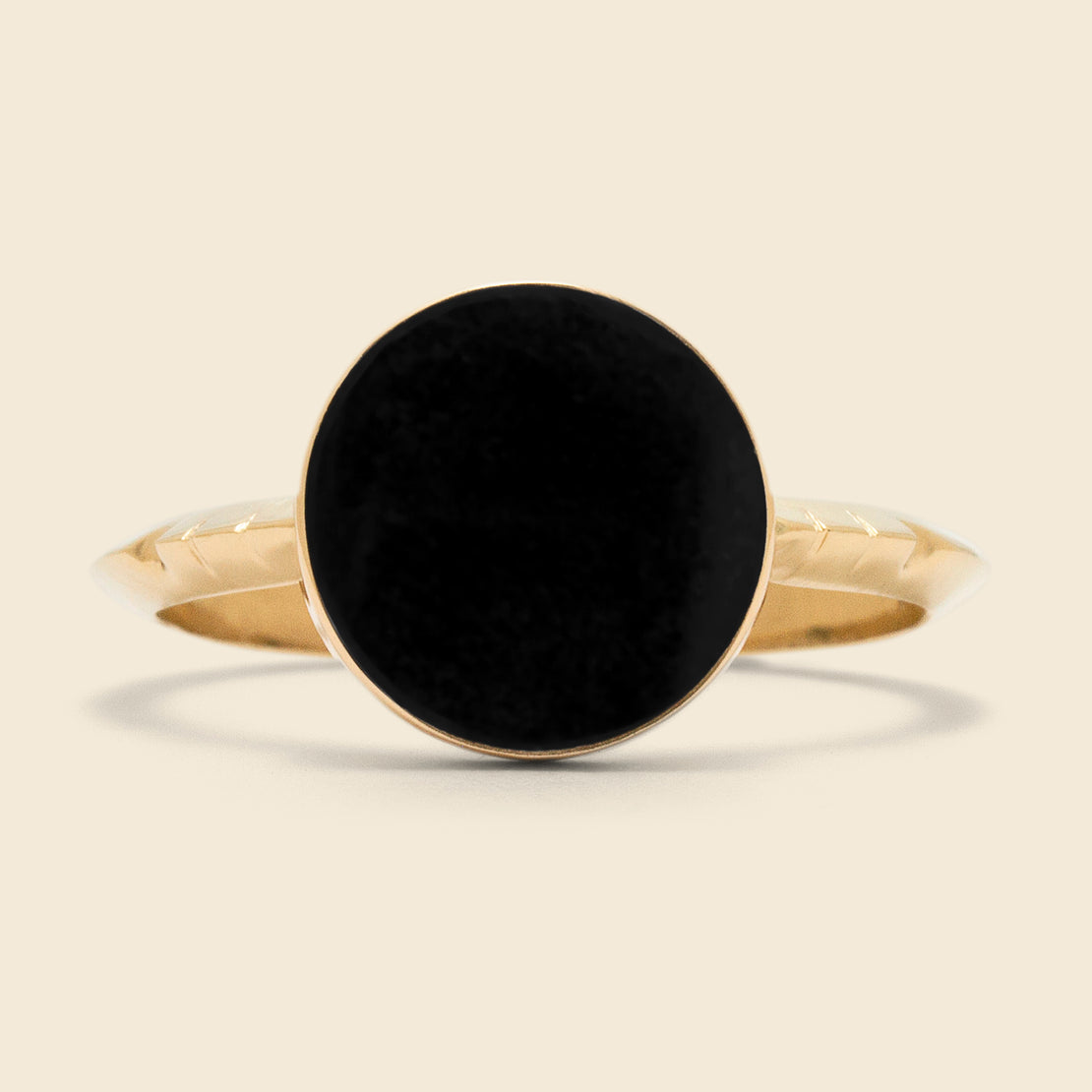 Young in the Mountains Solis Ring - Black Jade