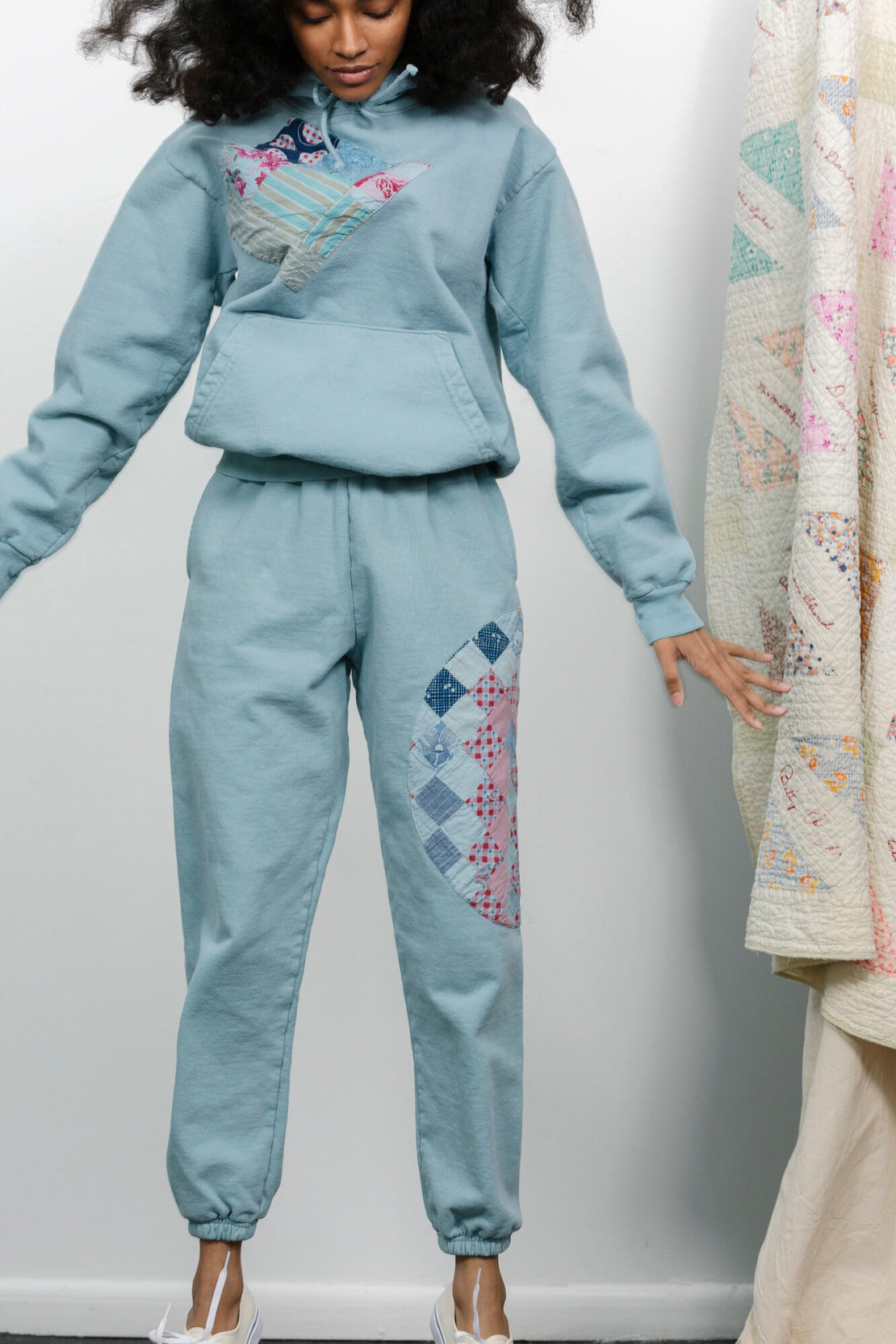Patchwork Sweatpants - Sky Overdye - Carleen - STAG Provisions - W - Pants - Lounge