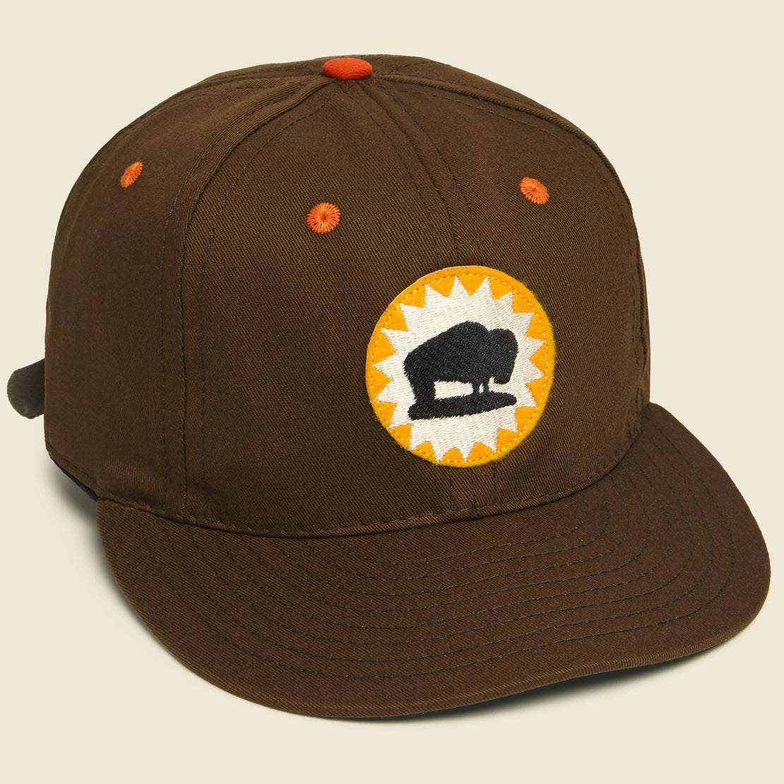 Ebbets Field Flannels Houston Buffaloes Cotton Hat - Brown